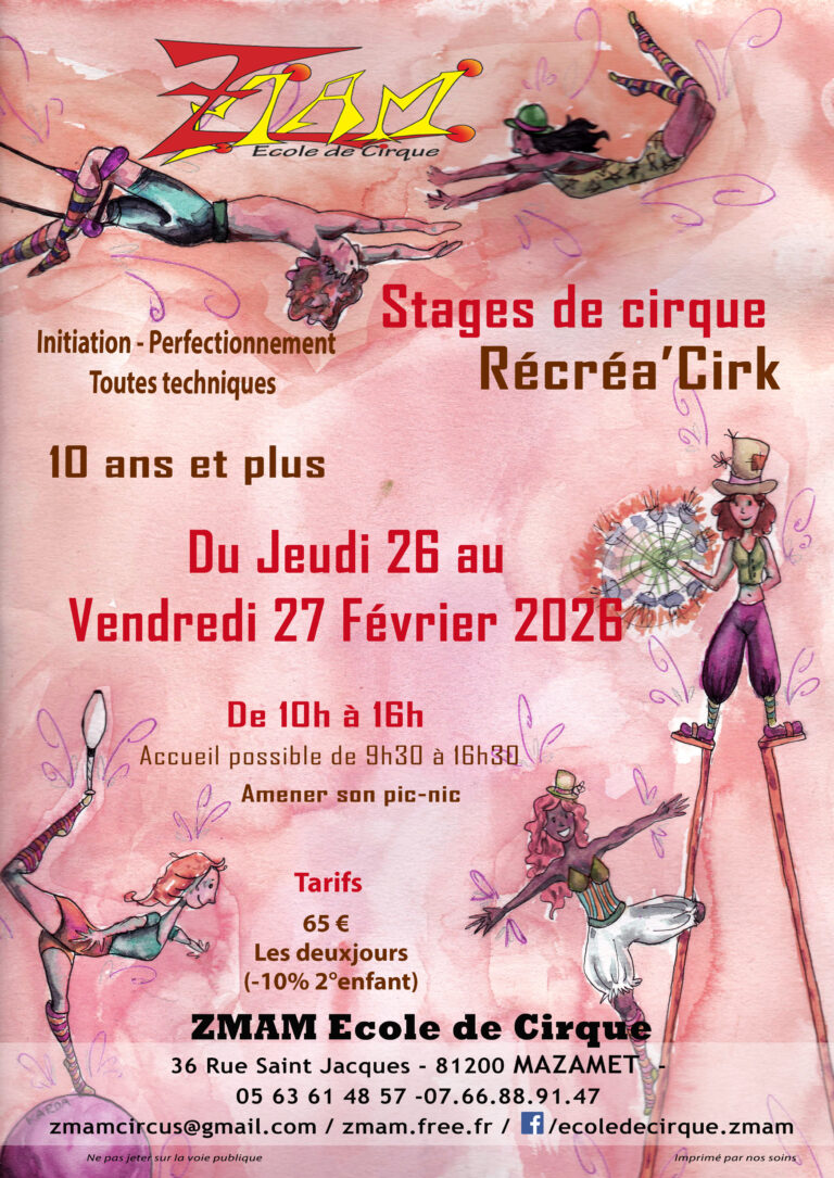 Stage de cirque Ados – Zmam