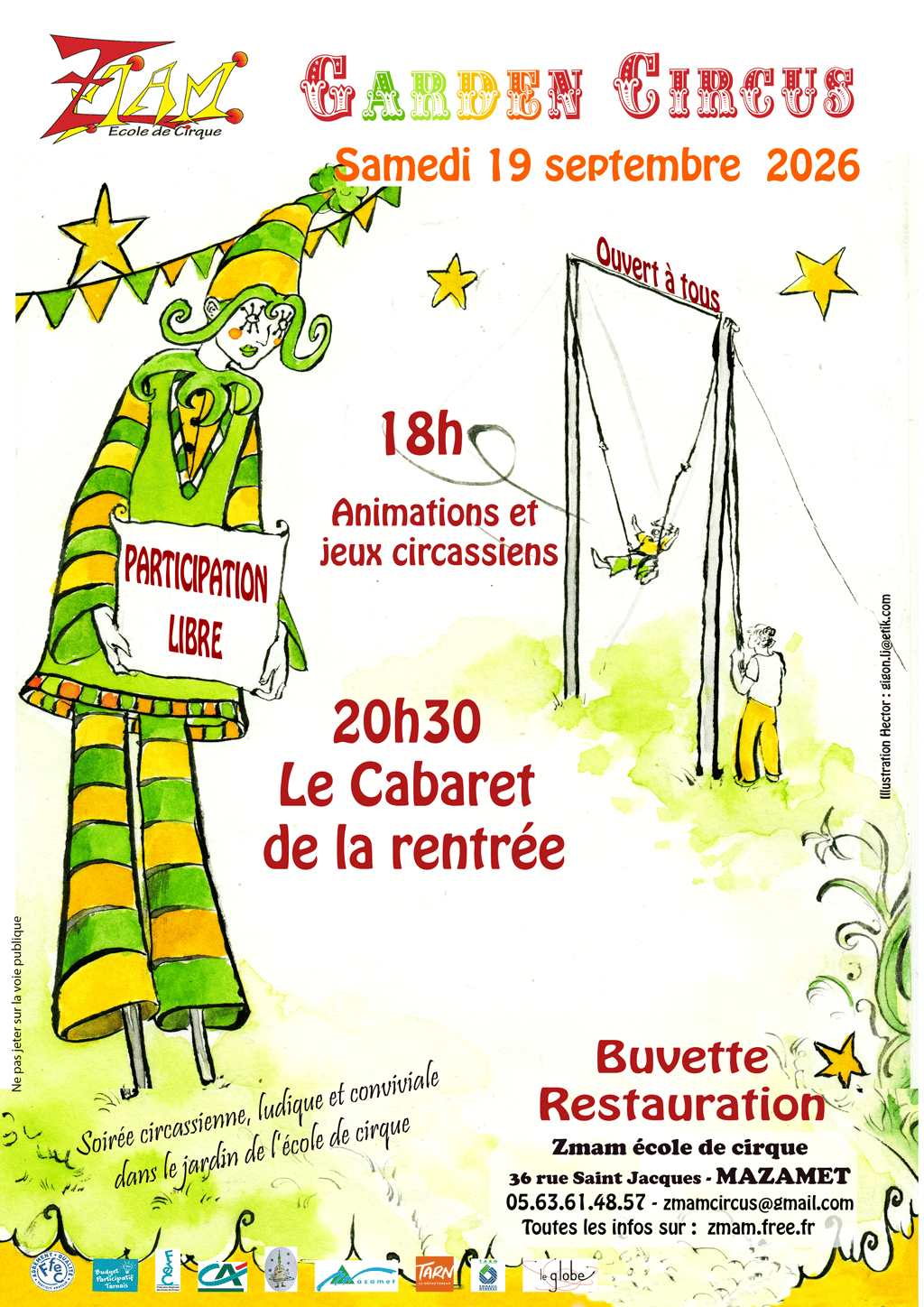 Lire la suite à propos de l’article Garden circus , samedi 19 septembre 2026